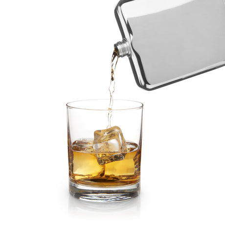 Harrison stainless steel flask in silver viski®
