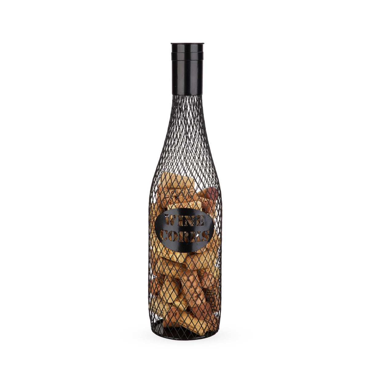 Black-wine-bottle-cork-holder-by-twine-Wine-Bottle-Holders