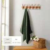 Cotton textured bath towel set - acacia collection