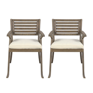 Helen Outdoor Acacia Wood Dining Chair