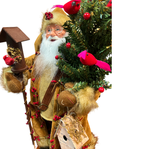 Cardinal and Berries Santa - 20"