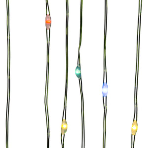 100-Light Battery Operated Multicolor Fairy Lights - Green Wire