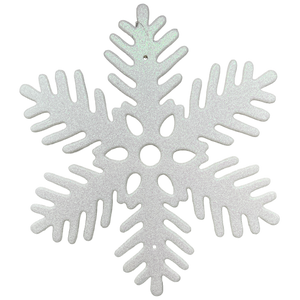 11" Glittered White Snowflake
