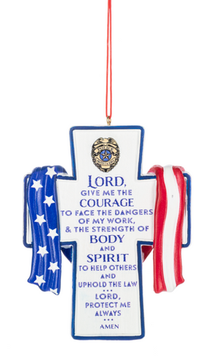 Protect And Serve Ornament - Police