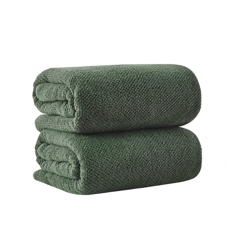 Cotton textured bath towel set - acacia collection