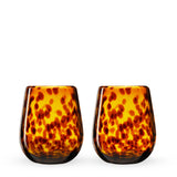 Tortuga recycled stemless wine glass set by twine living