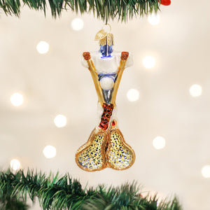 Lacrosse Set Glass Ornament