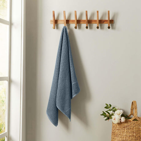 Cotton diamond waffle weave bath towel set - grayson collection