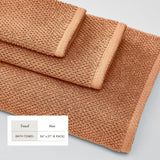 Cotton textured bath towel set - acacia collection