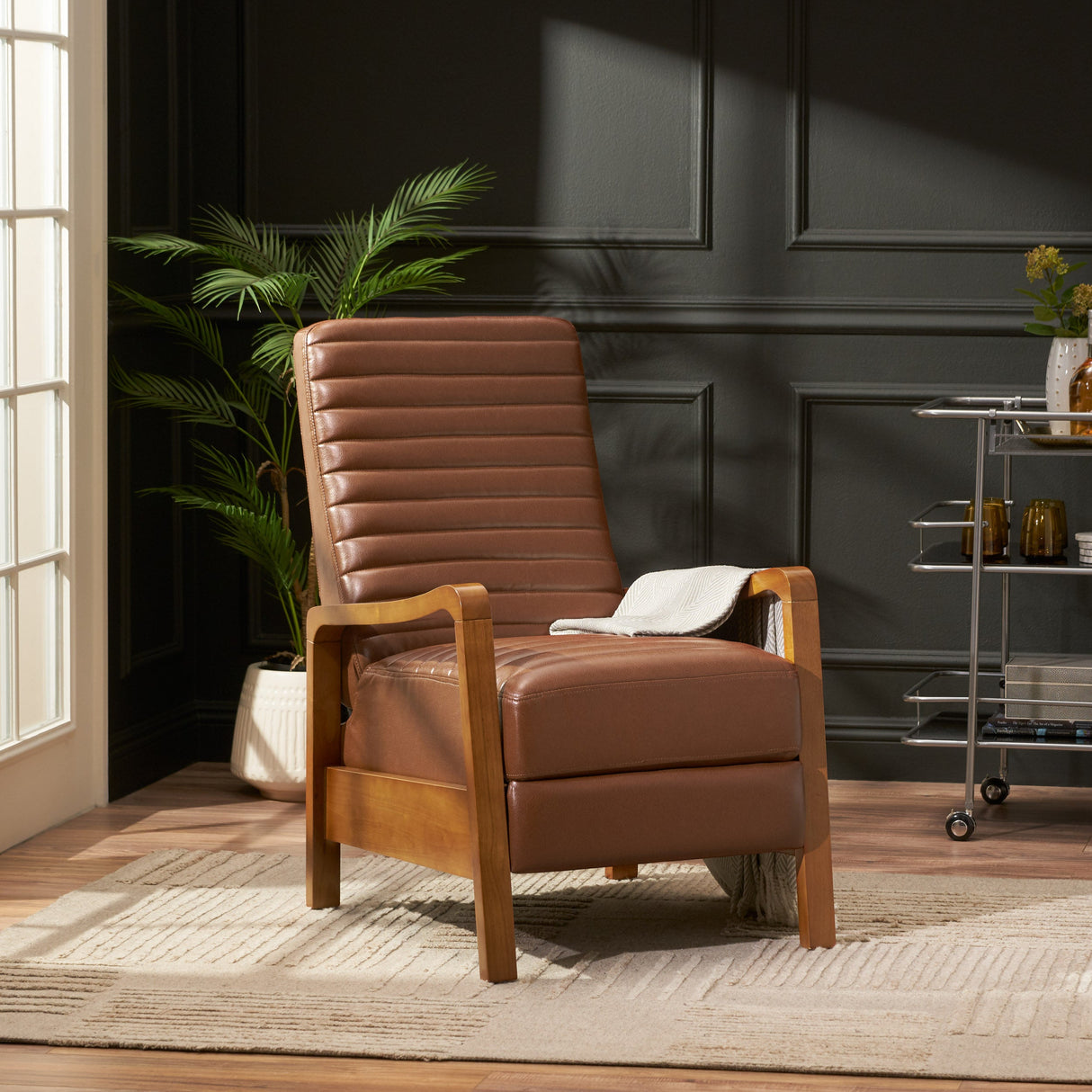 Mid-Century Modern Manual Club Recliner