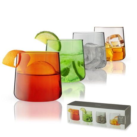 Aurora cocktail tumblers in 4 colors viski®