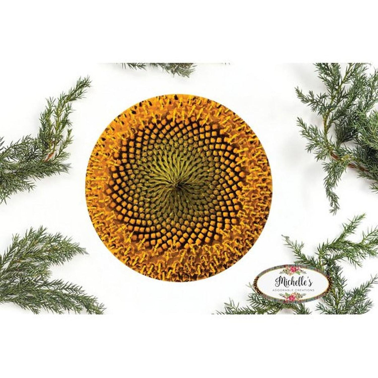 Yellow Sunflower Wreath Center