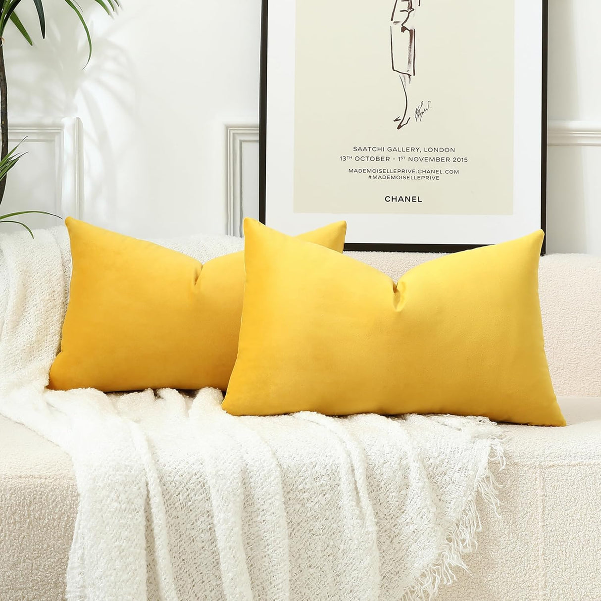 12"x20" luxury velvet lumbar support throw pillow 7 vibrant colors with 330g  insert included 1pc