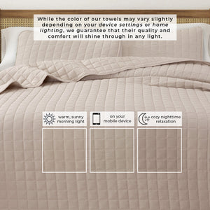 Box-Stitched Seersucker Quilt Set - Seersucker Collection