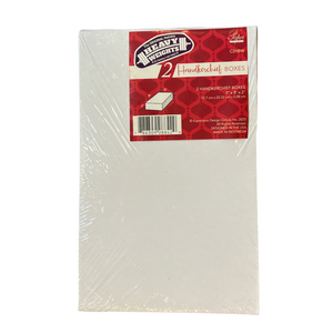 White Handkerchief Gift Boxes - 2 Pack