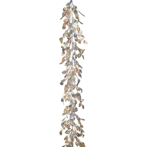 72-Inch (6-Foot) Holographic Holiday Garland with Jewels