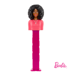 Pez Barbie Dispenser with 3 Candy rolls - Black Hair Barbie