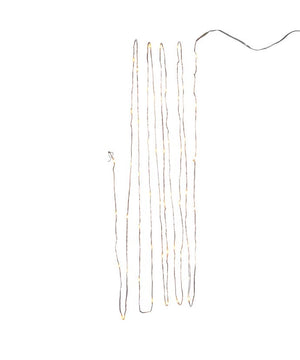 50-Light Battery-Operated Warm White Superbright LED Light Set - Copper Wire