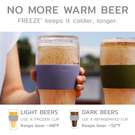 Beer freeze™  16 oz Cooling pint glass Set of 4