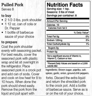 Halladays Country Style Pulled Pork Mix