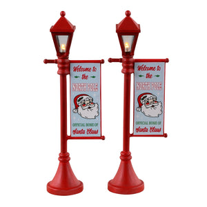 North Pole Lamppost - 2 Piece Set