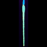 Glass Glow In The Dark Glittered Icicle Ornament -