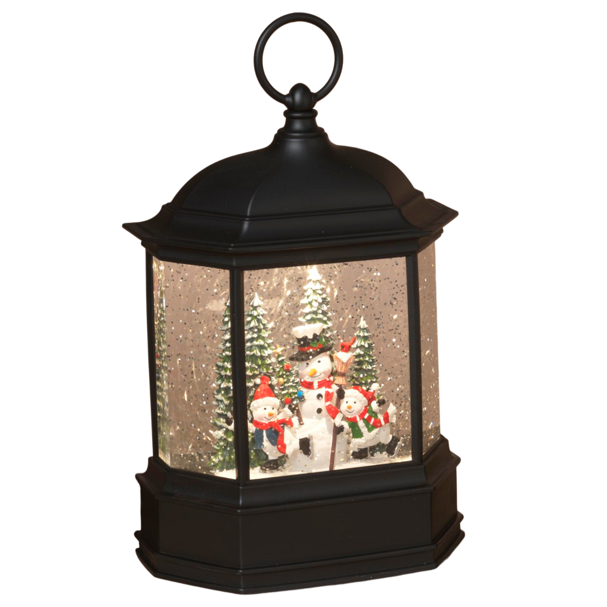 Spinning Water Globe Lantern – 9 Inch - Snowman