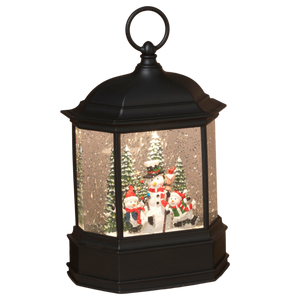 Spinning Water Globe Lantern – 9 Inch - Snowman