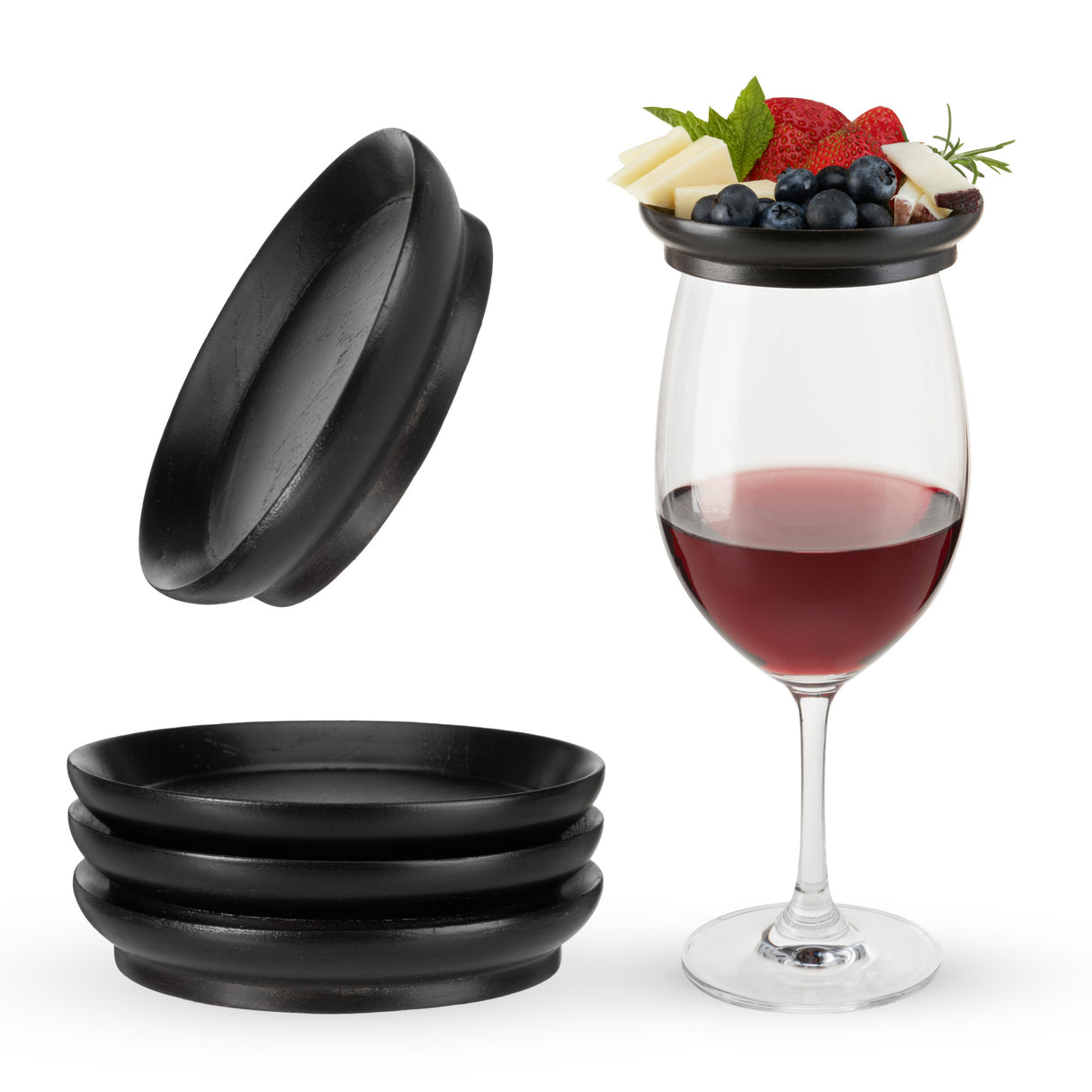 Wine-glass-topper-appetizer-plates-by-twine®-Serveware-Accessories