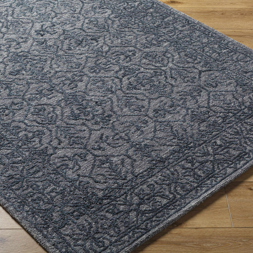 Yadid Black Wool Area Rug