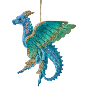 Iridescent Blue and Gold Dragon