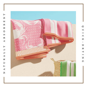 Cotton Velour Beach Towels 2-Pack - Maui Collection