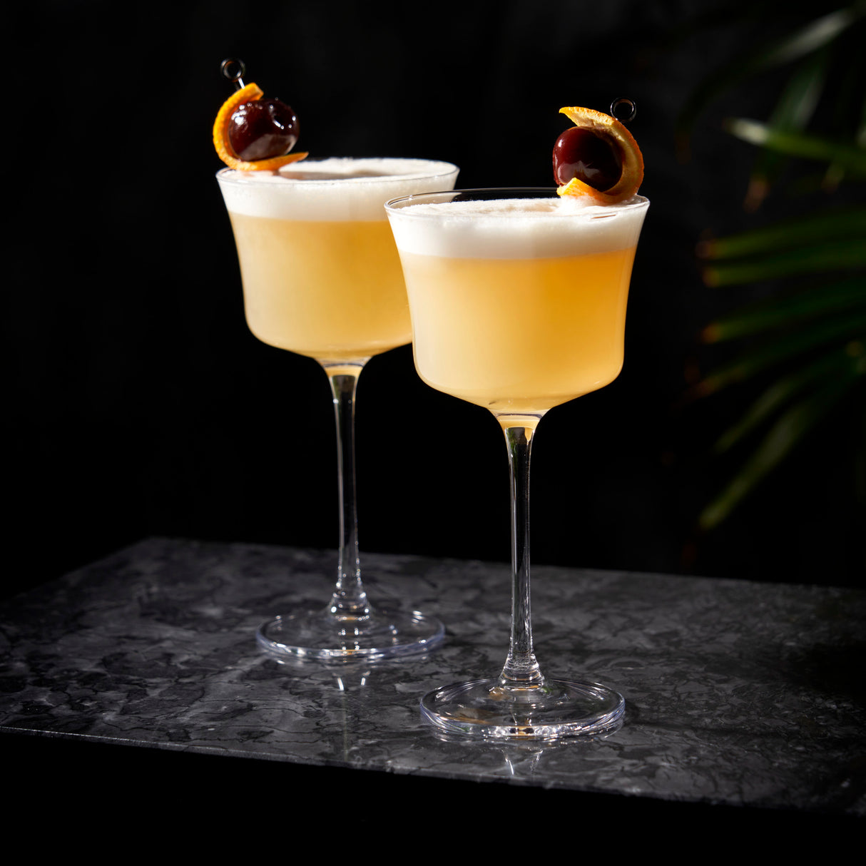 Crystal sour glasses by viski
