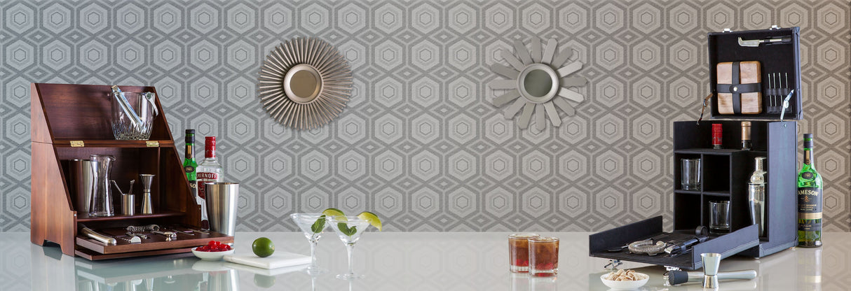 Madison Acacia Tabletop Bar Set