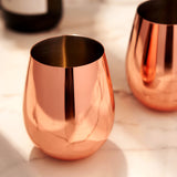 Copper stemless wine glasses by viski®