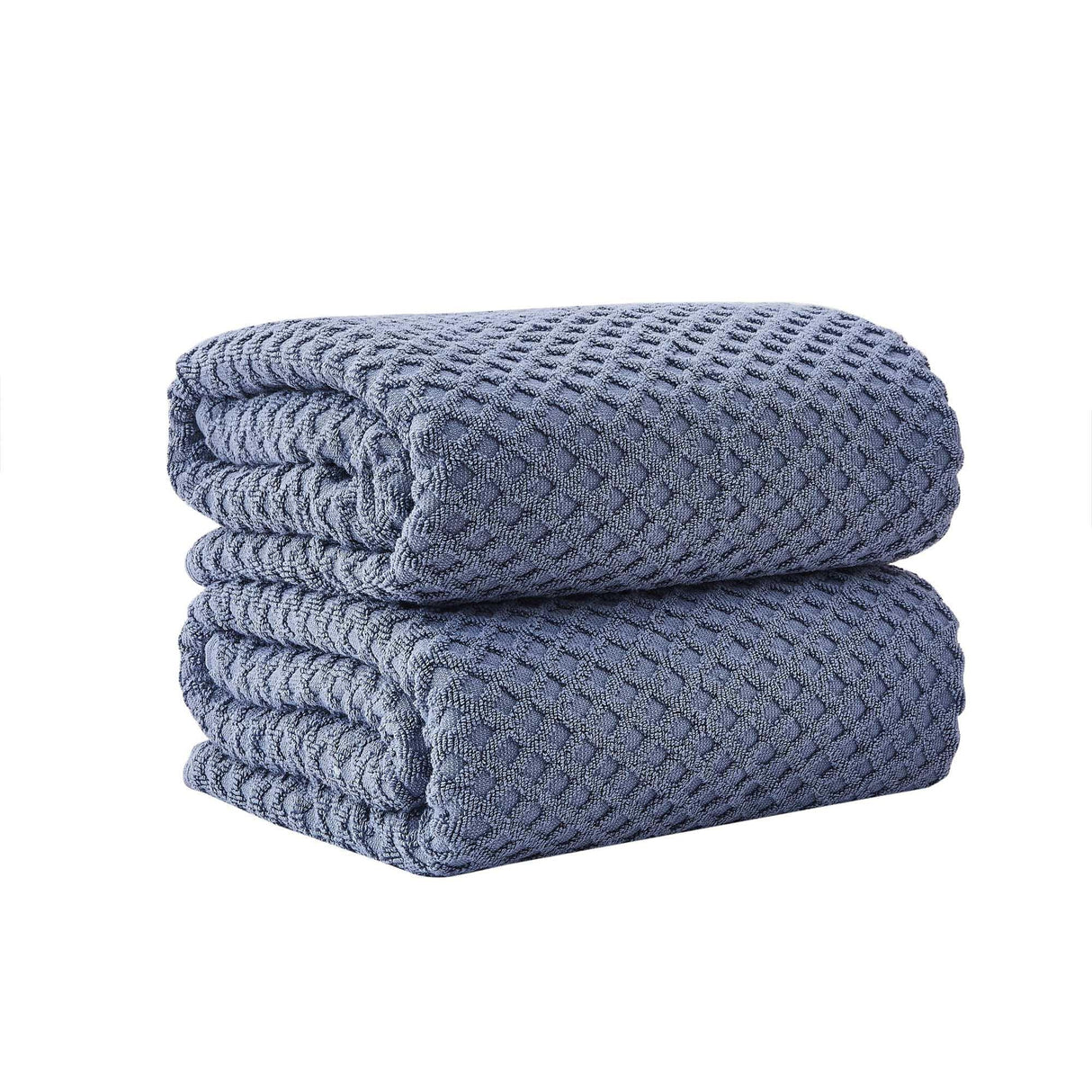 Cotton diamond waffle weave bath towel set - grayson collection