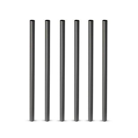 Warren stainless steel lowball straws in gunmetal viski®
