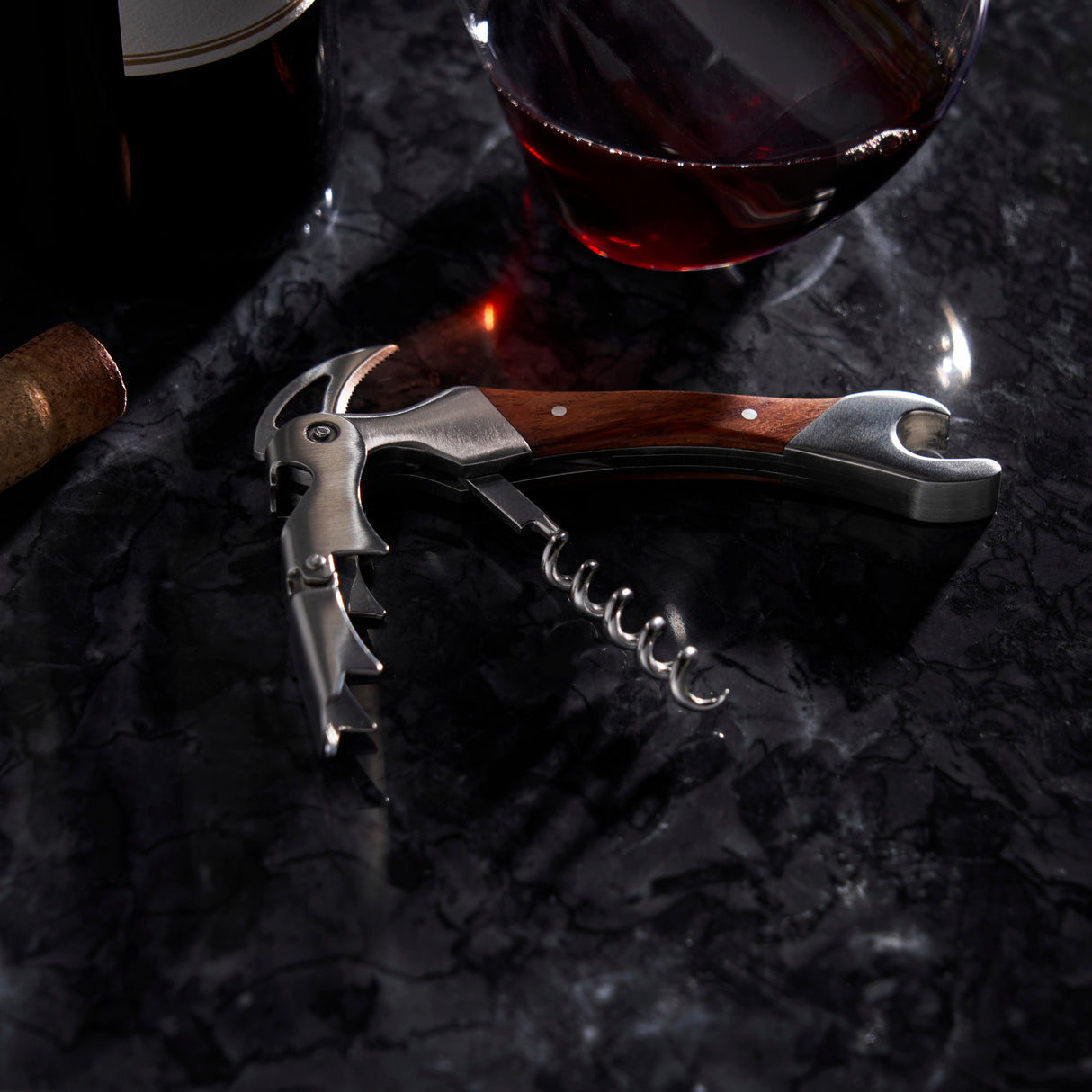 Admiral™ double opener corkscrew in stainless steel viski®