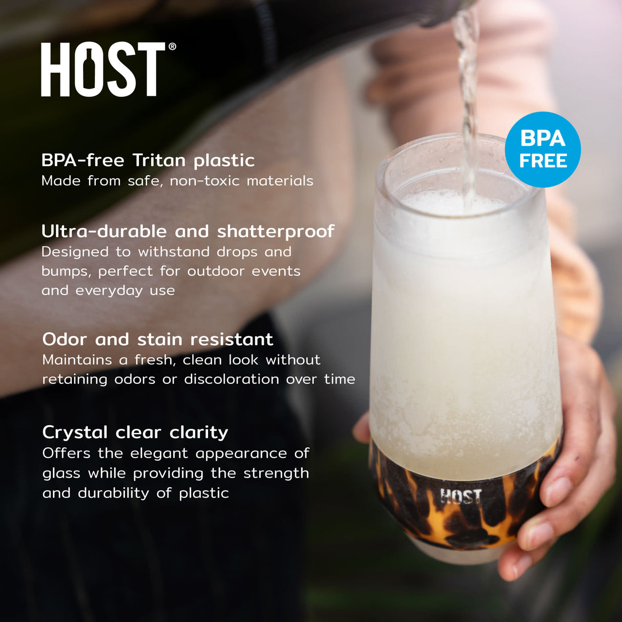 Champagne freeze™ in marble (set of 2) by host®
