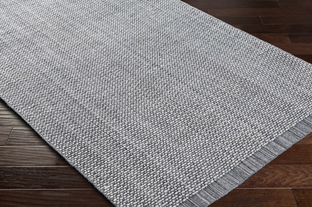 Hand Loomed Light Gray Area Rug - Clearance