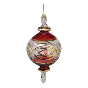 Ruby and Gold: The Egyptian Cut Glass Globe Ornament
