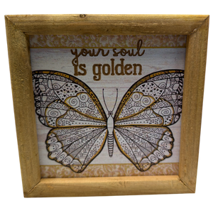 Your Soul Is Golden  - Butterfly Wall Plaque