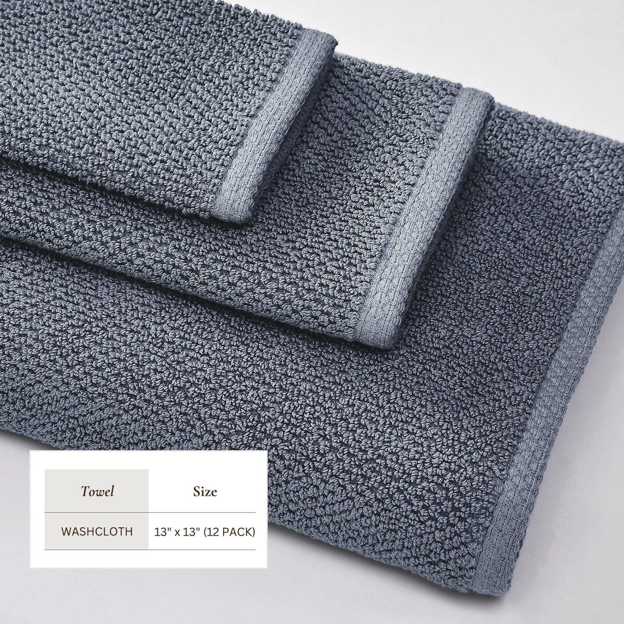 Cotton textured bath towel set - acacia collection