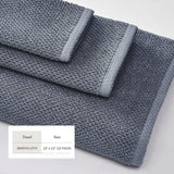 Cotton textured bath towel set - acacia collection