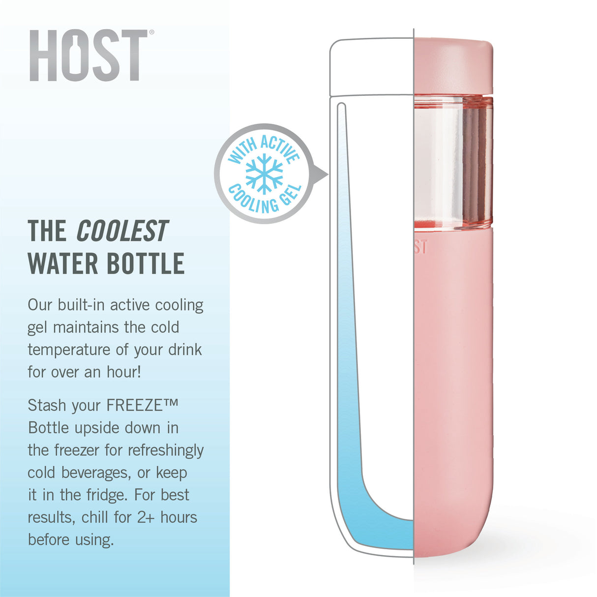 Freeze™ bottle in blush by host®