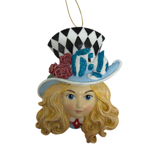 Alice - Alice in Wonderland Flat Back Character Head Ornament