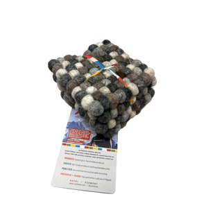 Square Felt Wool Ball Coaster