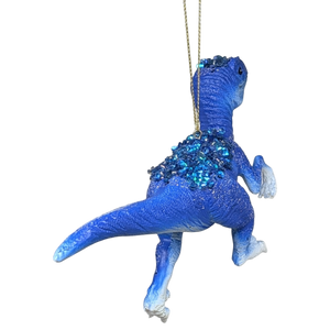Blue Raptor Dinosaur Ornament