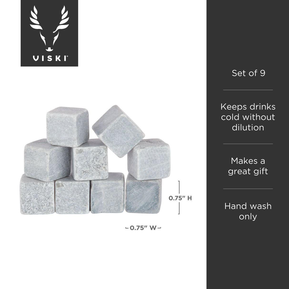 Glacier rocks® soapstone cubes viski®