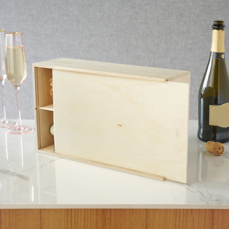 2-bottle paulownia wood wine box by twine®